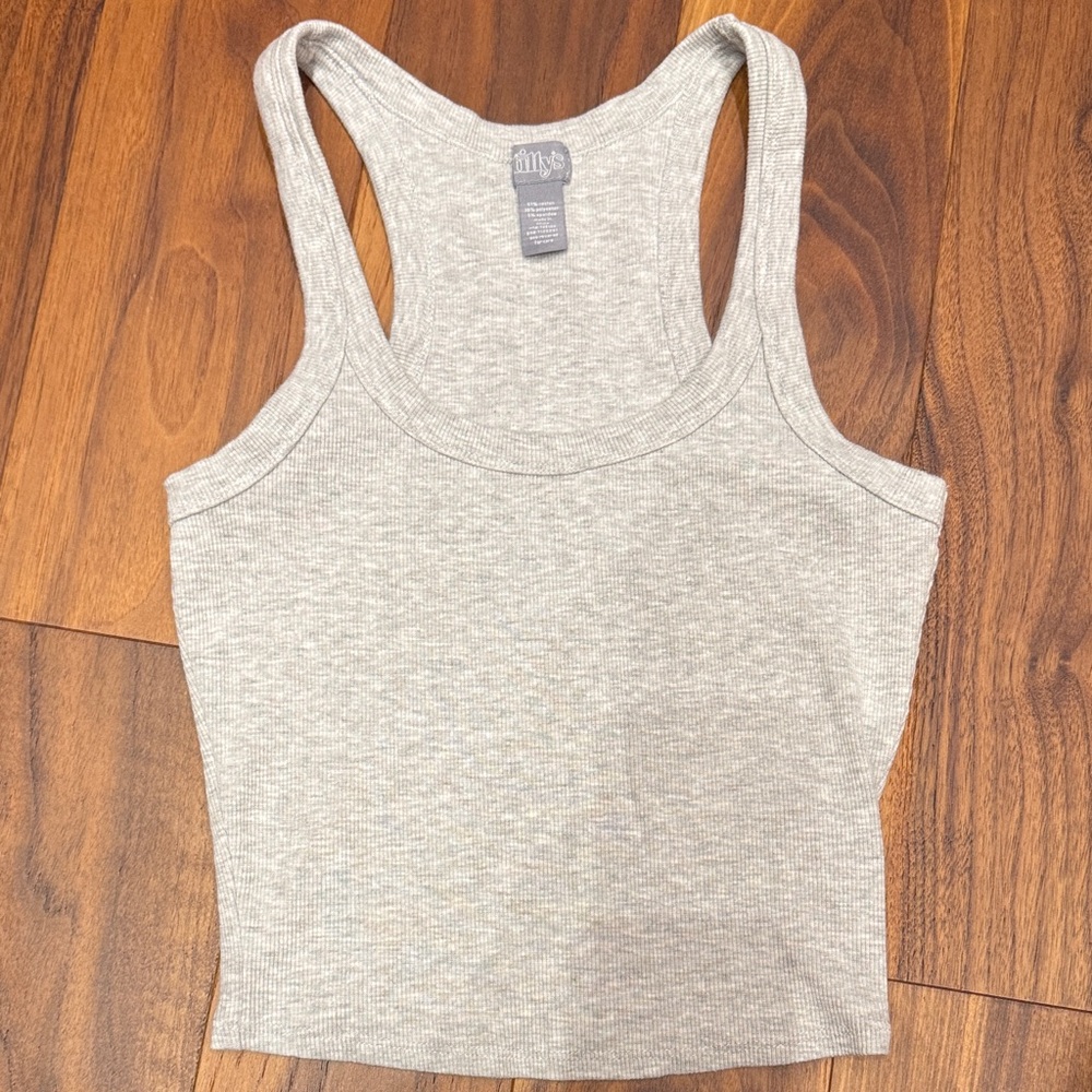 Tilly’s heather grey Ribbed waist Tank Top - XS